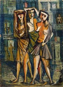 Three Women in Malta - Marcel Janco