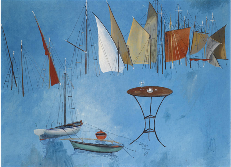 Caiques (Boats and Sails), 1969 - Spyros Vassiliou