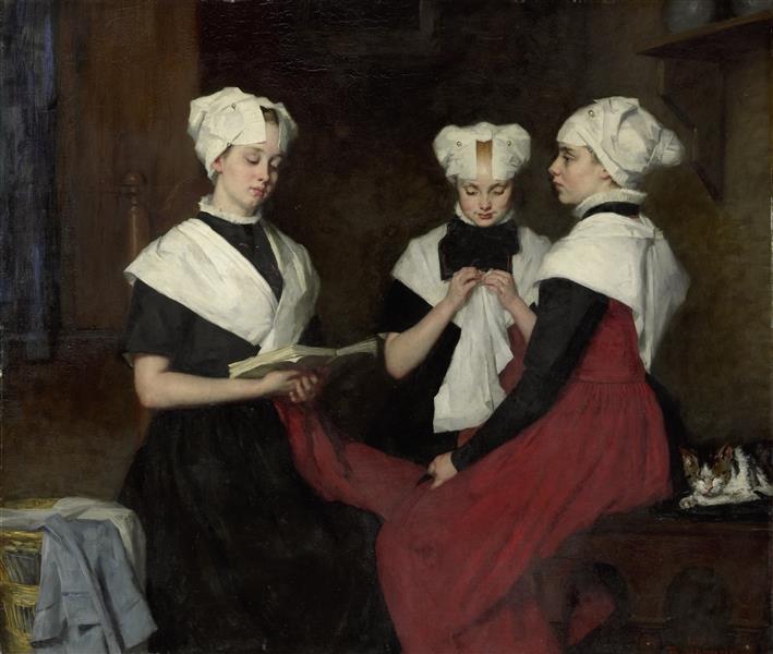 Three Girls from the Amsterdam Orphanage, 1885 - Thérèse Schwartze