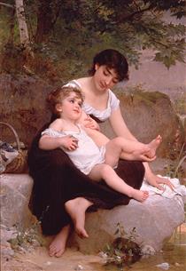 Mother and child - Émile Munier