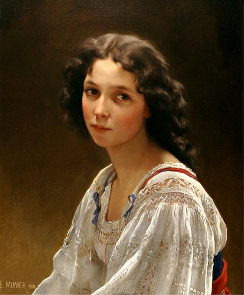 An Italian Young Girl, 1874 - Эмиль Мюнье