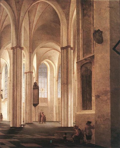 Interior of the Buurkerk at Utrecht, 1644 - Pieter Saenredam