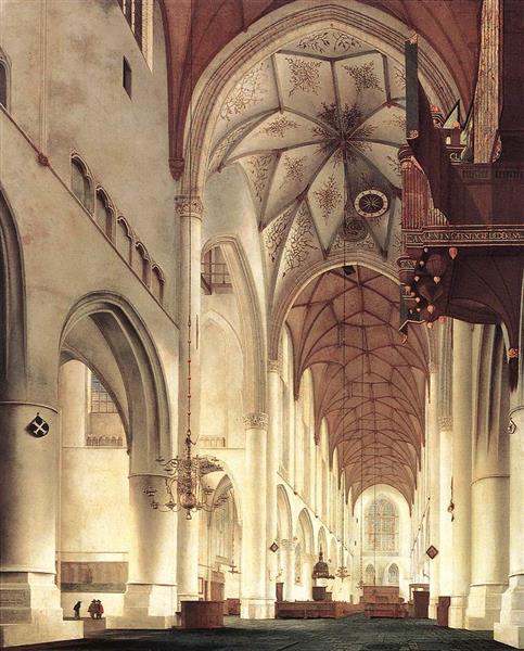 Interior of the Church of St. Bavo in Haarlem, 1648 - Pieter Jansz. Saenredam