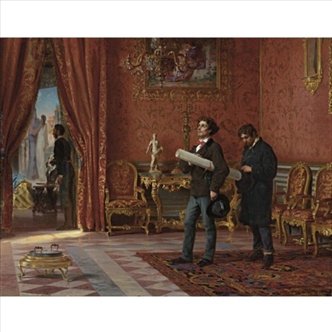 Two artists (Voytech Hynais and Brozik), 1880 - Вацлав Брожик