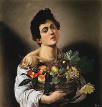 Niño con un cesto de frutas - Caravaggio