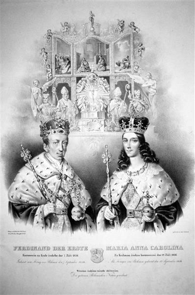 Ferdinand I and Anna Maria Karolina Von Savoyen -Sardinien - Johann Baptist Clarot