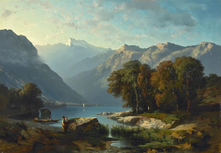 Lac Leman, 1849 - Alexandre Calame