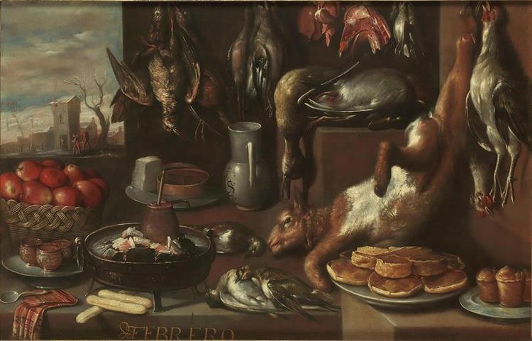 February. Winter Still Life, 1640 - Francisco Barrera