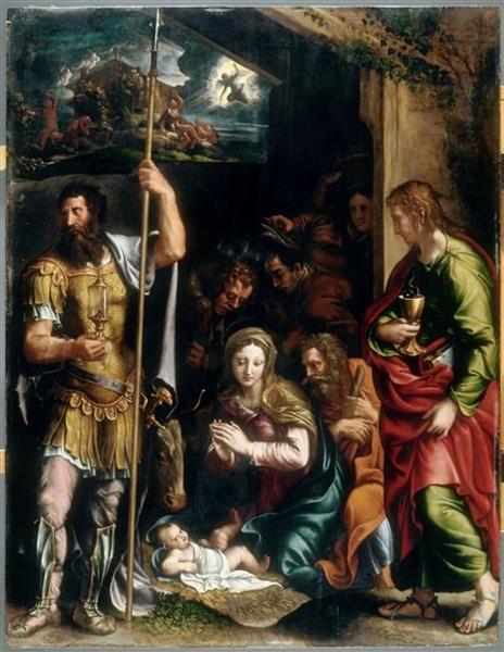 The Adoration of the Shepherds, 1535 - Джуліо Романо