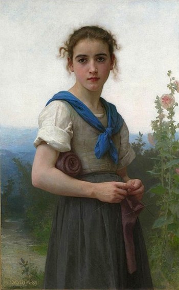 The Little Knitter, 1891 - Вильям Адольф Бугро
