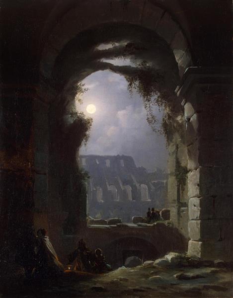 View of the Colosseum by Night, c.1830 - Франц Людвиг Катель