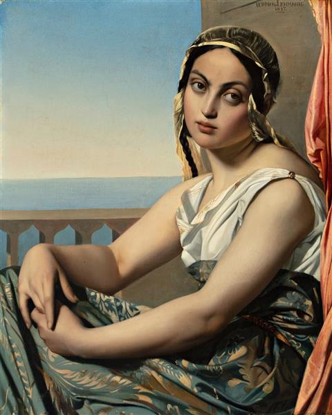 Portrait of a young female, 1837 - Анри Леман