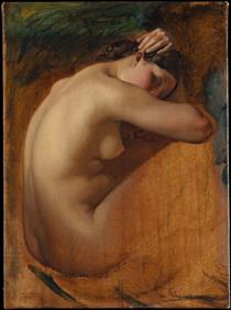 Study of a Female Nude - Henri Lehmann