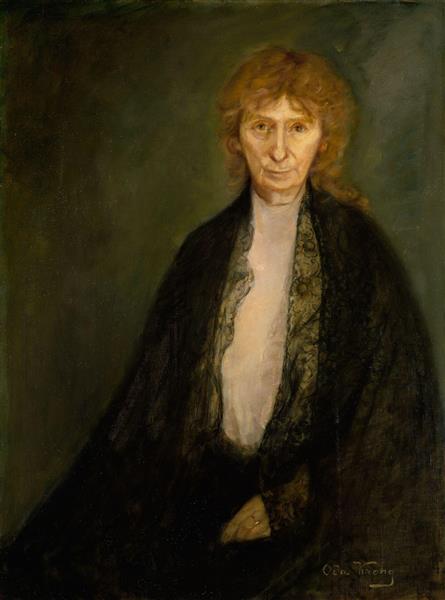 Portrait of the Author Rota Margrethe Vullum, 1906 - Oda Krohg