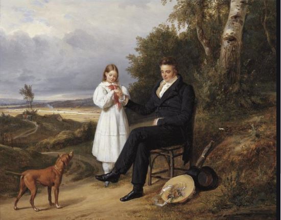 Father and Daughter in a Landscape, 1830 - Pierre Duval Le Camus