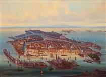 A Panoramic View of Venice - Albert Rieger