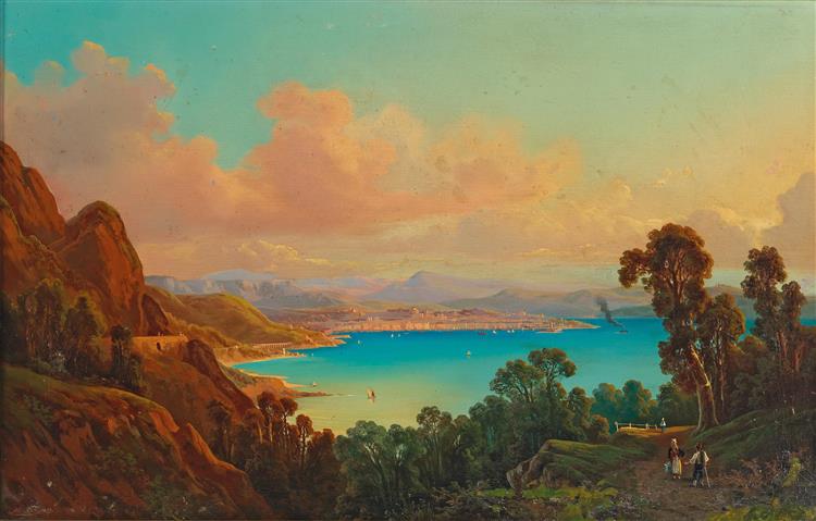 View of the Bay of Trieste, 1859 - Albert Rieger