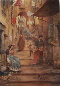 Alleyway of Naples - Vincenzo Migliaro
