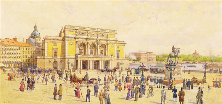 The New Opera and Gustav Adolf Square, c.1898 - Анна Пальм де Роса