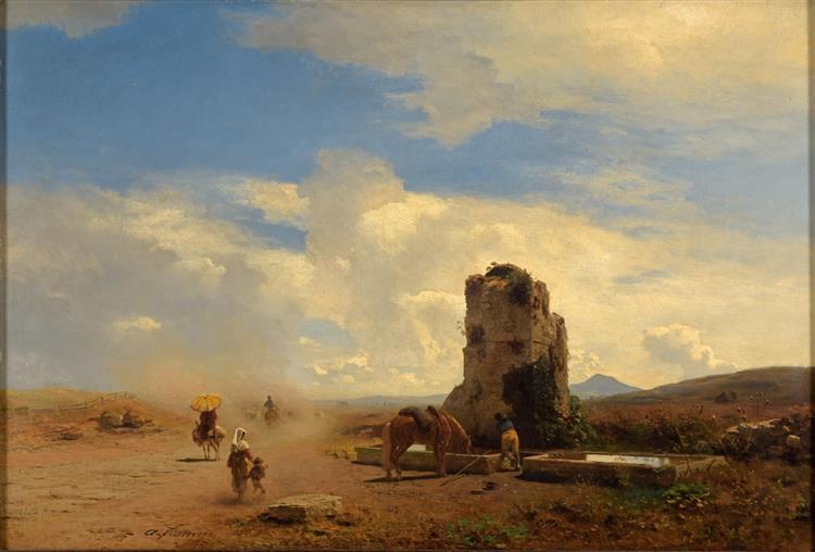 Landscape of the Roman Campagna - Albert Flamm