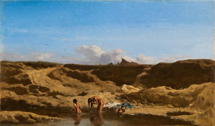 Bathing Gypsies - August von Pettenkofen