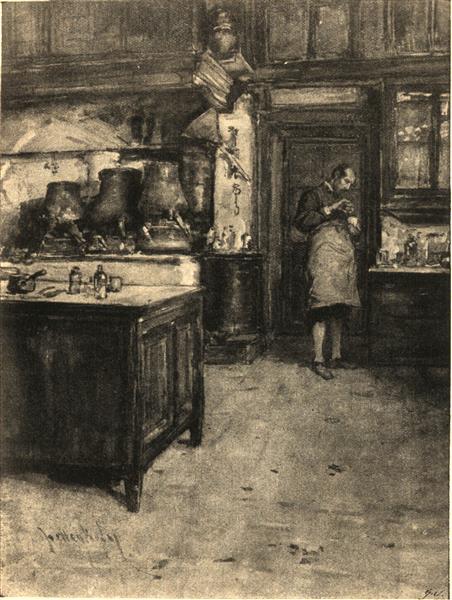 The Pharmacist, 1885 - August von Pettenkofen