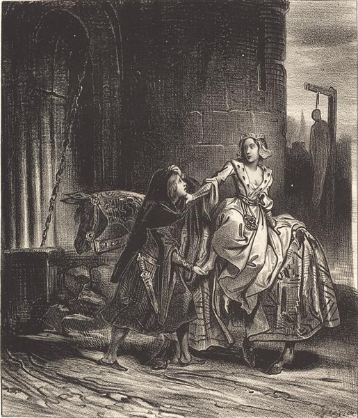 Jeanne de Bourgogne - Achille Devéria
