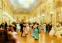 The ball, one elegant evening - Victor Gabriel Gilbert