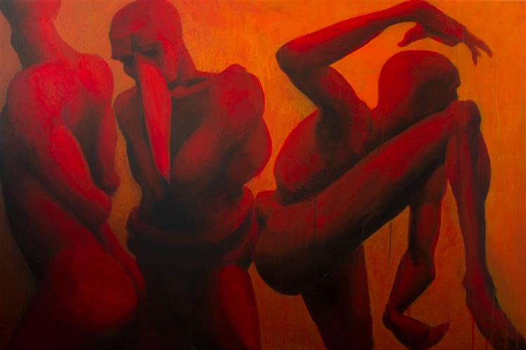 3 Red figures, 2019 - Thiago Boecan