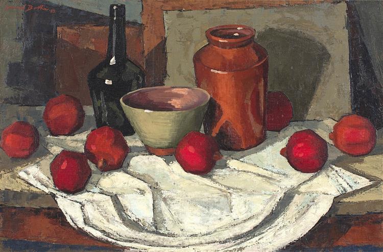Still Life with Pomegranates and Vessels - David Botha
