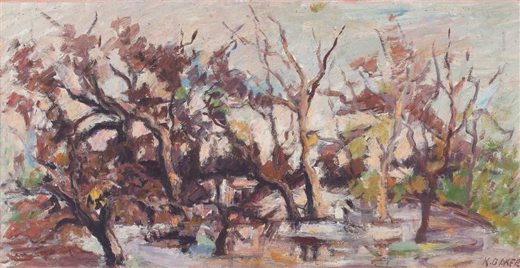 Landscape with Trees - Kenneth Baker