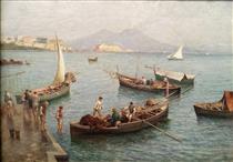 Fishermen in Naples - Attilio Pratella