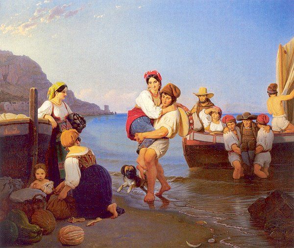 Capri landing, 1836 - Ernst Meyer