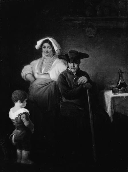 A little boy being presented to a priest, 1846 - Ernst Meyer