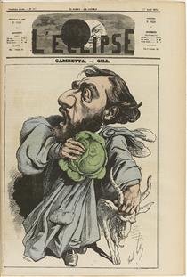 Caricature of Léon Gambetta - Андре Жилль