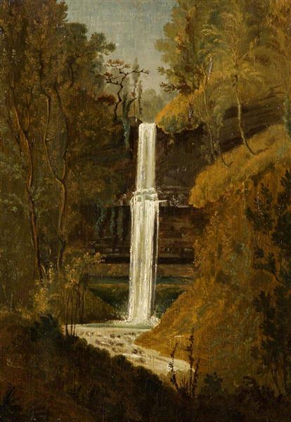 Ysgwd or Scwd Fall, Neath Valley, 1819 - Penry Williams