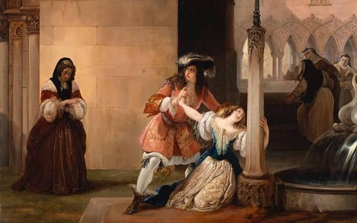 Louis XIV and Mademoiselle de La Vallère, 1838 - Франческо Гаєс