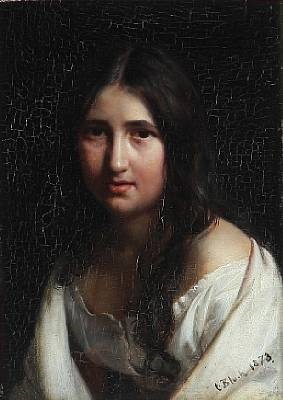 A girl in white dress, 1873 - Карл Блох