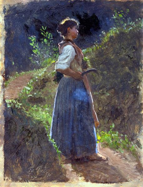 Figure of a peasant woman, 1880 - 1890 - Filippo Palizzi