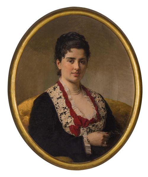 Portrait of a young noblewoman, 1873 - Gerolamo Induno