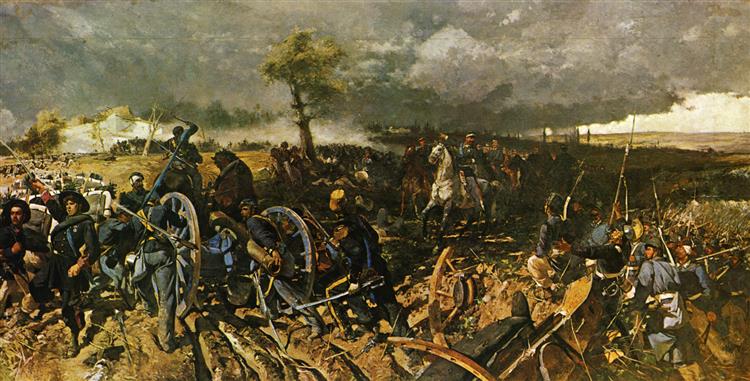 The battle of San Martino, 1883 - Michele Cammarano
