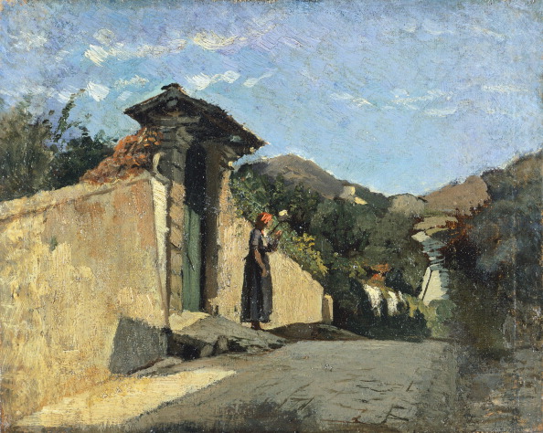 Landscape study, 1860 - Кристиано Банти