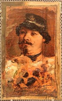 Portrait of the painter Nicolò Barabino - Angelo Inganni