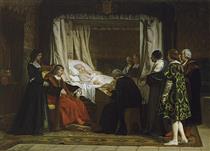 Queen Isabel la Católica dictating her last will and testament - Eduardo Rosales