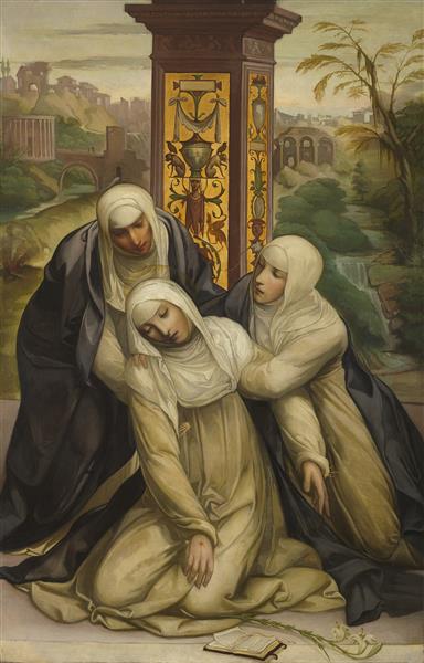Stigmatization of Saint Catherine of Siena, 1862 - Eduardo Rosales