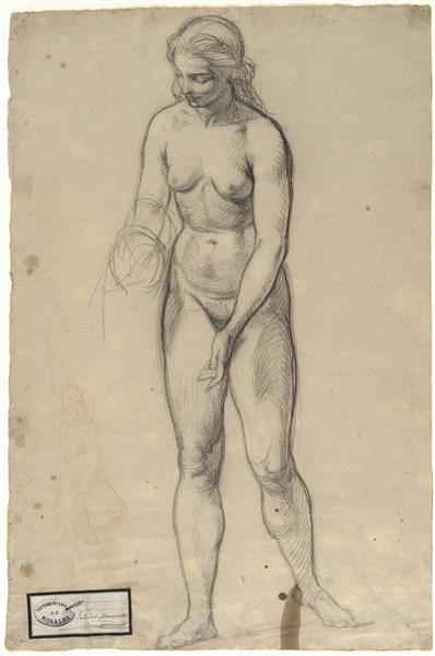 Study of female nude, c.1858 - Eduardo Rosales
