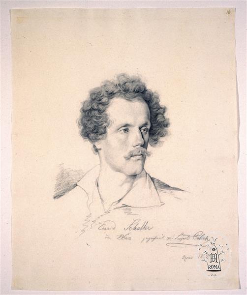 Portrait of Eduard Schaller from Vienna, 1832 - Leopold Pollak