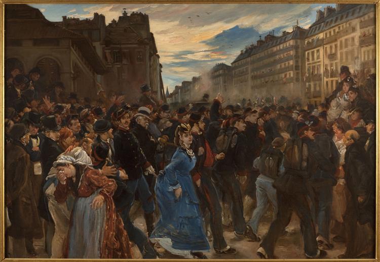 The departure of the soldiers, in July 1870, c.1879 - Alfred Dehodencq