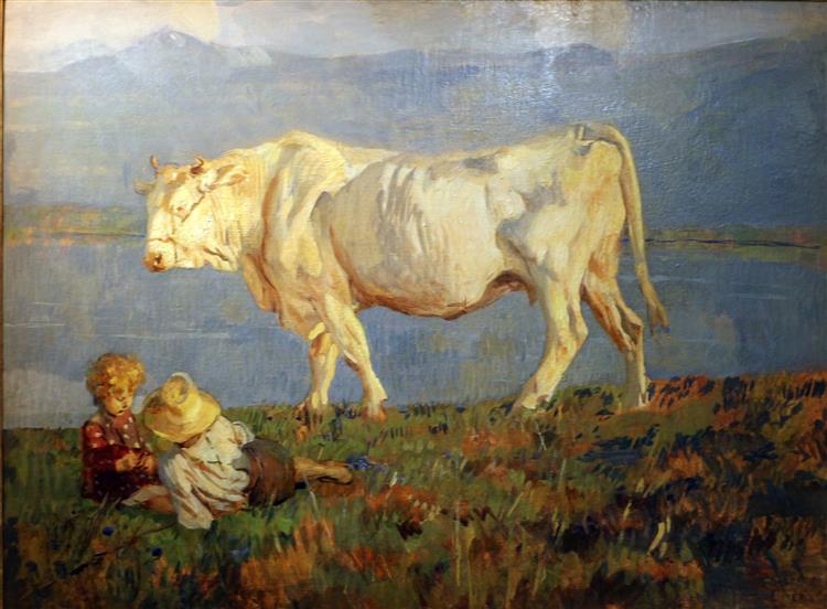 White bull - Ettore Tito