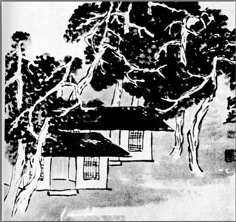 Trees in the studio, 1933 - Qi Baishi